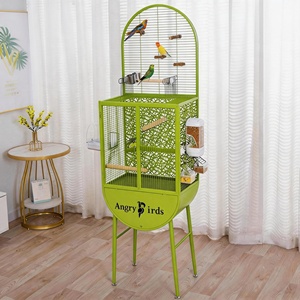 Grande cage à oiseaux en métal avec 3 étages et design anti-évasion pour les cockatoos, les agapornis et les perruches - Product Image 1