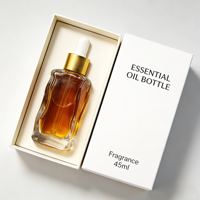 Bouteille d'huile essentielle en verre artistique à étiquette privée - Peinture personnalisée sur forme unique