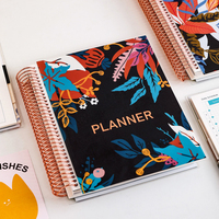 Cahier d'agenda à spirale A4 A5 imprimé de logo personnalisé objectif mensuel hebdomadaire planificateur de journal de la vie quotidienne