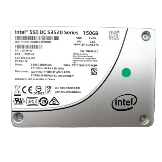 SSDSC2BB150G7 Internal Server SSD 128GB SATA 6Gb/s 7200 RPM 2.5" New
