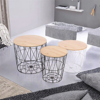 Table basse de salon contemporaine très vendue, avec cadre en métal doré, plateau rond stable et rangement, mobilier de maison