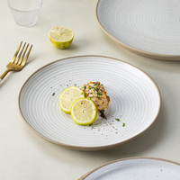 Assiettes en céramique mate fabriquées à la main au four YAYU, en porcelaine, en gros, pour restaurants, banquets, traiteurs, OEM personnalisé