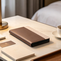 Porte-menu en cuir de luxe personnalisé pour hôtel, dossier de chambre en cuir pour hôtel, dossier de chambre en cuir pour hôtel