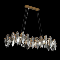Lustre français de luxe en fer à spectre complet, hauteur réglable, design minimaliste LED pour salon/salle à manger/chambres