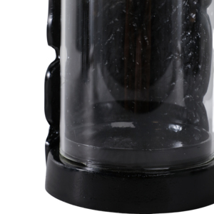 Portacandele a colonna astratto moderno in metallo e vetro, a forma di uragano, per decorazioni domestiche, centrotavola, lampada da tavolo in alluminio - Product Image 5
