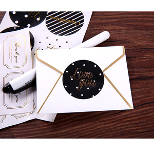 Adesivo Creativo Letterario d'Amore in Rame Placcato Oro, Autoadesivo, con Messaggio di Ringraziamento e Benedizione, per Confezioni Souvenir e Prodotti da Forno, per la Festa del Doppio Nono - Product Image 1