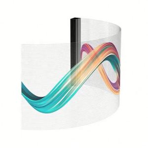 Pantalla adhesiva curvada a todo Color ultrafina creativa personalizada pantalla de película LED transparente de cristal para pared de vídeo de centro comercial - Product Image 1