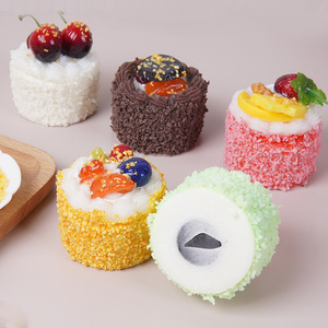 PU simulated cream coconut cake model, simulated food toy, photography prop, stress relief squishy bread toy, refrigerator - Product Image 3