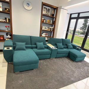 كرسي مسرح منزلي عصري منحني من الجلد الأول كرسي كرسي متعدد الوظائف كهربائي لغرفة المعيشة - Product Image 4