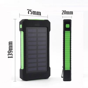Chargeur solaire intelligent noir, vert, orange 10000 mAh, OEM ODM, chargeur portable, batterie externe - Product Image 2