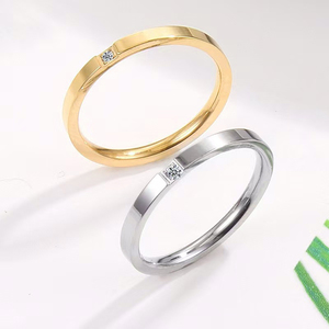 Anillos <span class=keywords><strong>de</strong></span> Pareja <span class=keywords><strong>de</strong></span> Acero Inoxidable al por Mayor, <span class=keywords><strong>Anillo</strong></span> <span class=keywords><strong>de</strong></span> <span class=keywords><strong>Promesa</strong></span> Minimalista <span class=keywords><strong>de</strong></span> 2 mm <span class=keywords><strong>para</strong></span> Mujeres y Hombres - Product Image 2