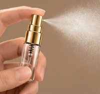 Flacon pulvérisateur rond en verre transparent de 10 ml avec pompe à brume fine pour diffuseur de parfum et usage cosmétique