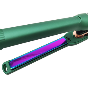 Plancha de <span class=keywords><strong>pelo</strong></span> brillante de fuente eléctrica de hierro plano de salón chapada en titanio profesional de alta calidad para hombres para el hogar RV Hotel - Product Image 3
