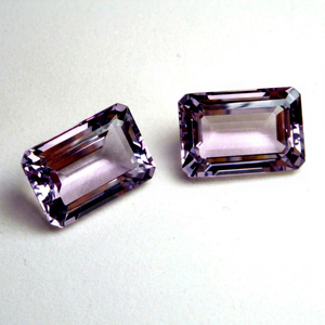 Ametyste rose rectangulaire octogonale pour la fabrication de bijoux, pierres précieuses facettées taillées en émeraude rectangulaire 4x3mm, GEMFORTE INC - Product Image 1