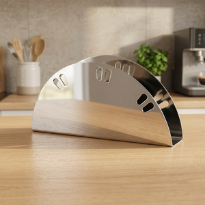 Stainless Steel D Shape Tissue Holder Tissue Holder With Full Antic Color <b>Napkin</b> Tissue <b>Paper</b> Holder <b>Napkin</b> Rack for Countertop - Product Image 1