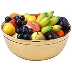 PARIJAT Handicraft Medium Size Brass Mixing Bowl <b>Egg</b> Beating Salad Serving for Kitchen <b>Decorative</b> Candy Serving Bowl - Product Image 3