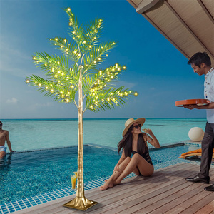 Led nhân tạo cây cọ 2025 New giáng sinh hồ bơi bãi biển Patio Hawaii sân bên sân ngoài trời trang trí trong nhà thắp sáng cây cọ - Product Image 3