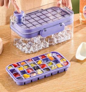 Moule à glaçons portable en plastique moulé par injection, haute capacité, écologique, avec couvercle carré double couche – Nouveauté en gros - Product Image 3