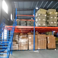 Système de stockage en mezzanine logistique, structure en acier, entrepôt, système de stockage en loft