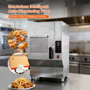 Friteuse commerciale automatique sans fumée, purificateur électronique à 8 étages, désodorisation au charbon actif, équipement sans évacuation, 380-420V - Product Image 2