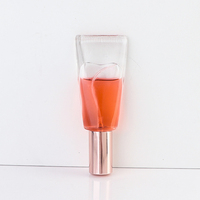 Nouveau design de tube cosmétique en verre en forme de dentifrice, flacon d'huile essentielle de 10 ml avec bille roulante
