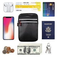 Grosir pemegang paspor tahan api dompet leher perjalanan dompet leher tahan api pengatur paspor dengan pemblokiran RFID