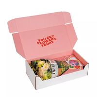 Vente en gros de boîte-cadeau d'emballage personnalisé je t'aime magasin de fleurs boîtes d'emballage d'expédition en papier de luxe fleur de rose boîte d'expédition