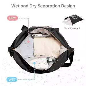 Bolsa de Deporte de Gran Capacidad con Logotipo Personalizado, Bolsa de Yoga con Separación Seca y Húmeda para Mujer, Bolsa de Viaje Impermeable con USB - Product Image 5