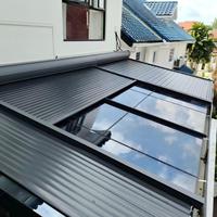Auvent de toit en alliage d'aluminium sur mesure avec âme en mousse de polyuréthane, imperméable, anti-UV, isolation phonique, protection solaire extérieure