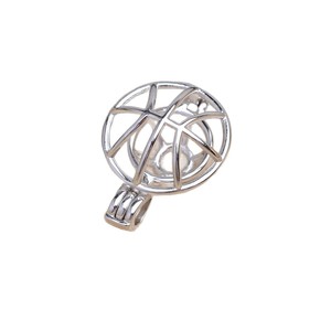 Pendentif en argent S925 pour basket-ball, accessoire de bricolage pour bijoux en perles, cage à perles sans trou de 8-9 mm, pendentif pour bijoux, A6037 - Product Image 5