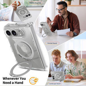Étui de téléphone portable magnétique transparent de haute qualité avec béquille pour <span class=keywords><strong>iPhone</strong></span> 18 Fold, anti-rayures, anti-jaunissement, antichoc, coque personnalisée - Product Image 5