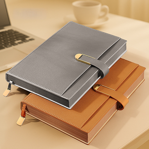 High Appearance <b>A5</b> Notebook Customized Work Meeting Notebook Imitation Leather Notebook Printed Logo - Product Image 4