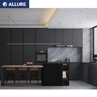 Ensembles complets d'armoires de cuisine Allure, designs personnalisés, armoires de cuisine blanches, prêtes à assembler, îlot de cuisine modulaire, table