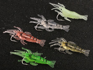 10 pz/20 pz/30 pz/lotto esche in Silicone 4cm 1g pesca morbida <span class=keywords><strong>esca</strong></span> per gamberetti artificiali oro No amo pesca in <span class=keywords><strong>mare</strong></span> pesca invernale - Product Image 6