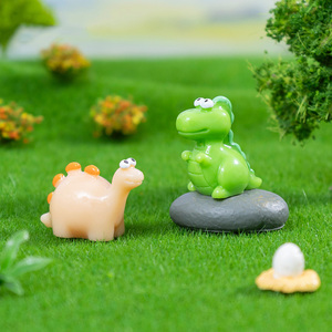 Adorables figurines de dinosaures miniatures en résine pour micro-paysages, décorations pour jardin féerique, maison de poupée, cadeau - Product Image 4