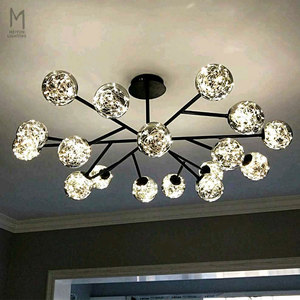 <span class=keywords><strong>Lampadario</strong></span> Moderno Decorativo a Sfera di Vetro Sospeso per Ingresso, Minimalista <span class=keywords><strong>con</strong></span> LED Dimmerabile e Telecomando - Product Image 5