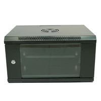 Armoire de serveur en acier murale de 19 pouces sur mesure, 6U, finition peinte en poudre, protection IP20, options 4U/9U/15U en stock