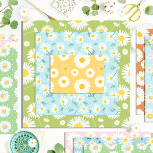 Papel de álbum de recortes de margaritas multicolor WW162, papel artesanal decorativo de doble cara para hacer tarjetas, álbum de recortes, decoración de álbum de fotos - Product Image 6