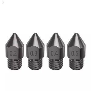 3D Printer Parts Hardened Steel Nozzle 0.2/0.3/0.4/0.5/0.6/0.8/1mm 1.75mm Filament Extruder Print Head Nozzles For CR10 MK8