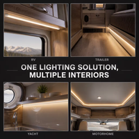 Éclairage néon 24V pour intérieur de caravane, IP 67, sans soudure, bande LED néon flexible, éclairage LED 12V, bande LED pour camping-car
