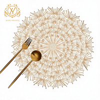 Set de table motif pissenlit ajouré avec dorure à chaud, modèle C042, pour la vente en gros transfrontalière