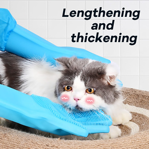 Gants de toilettage pour animaux de compagnie en silicone, double face, épaissis, longs, pour l'hiver, anti-rayures, pour le bain et le massage des chats et des chiens - Product Image 3