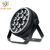 18 projecteurs LED Par 6-en-1 RGBWA+ UV avec anneau LED pour fêtes, événements et concerts