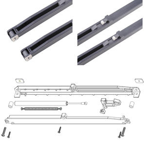 Porta interna armadio armadio porta scorrevole rulli ruote scorrevoli sistema di chiusura ammortizzata ammortizzatore idraulico - Product Image 5