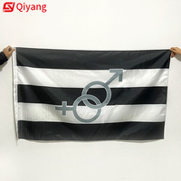 3x5ft Usine Vente en gros Toile Header 100% Polyester Gay Pride LGBT Drapeau pour l'extérieur