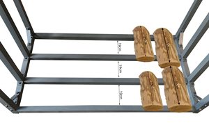 Rack à bois Outdoor185 X 70X185cm,2.4 M³/3.5 SRM Capacité de charge Abri en bois Rack à bois extérieur avec housse de protection - Product Image 3