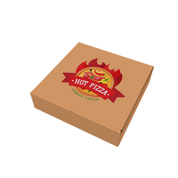 Caja de Pizza de Lujo Corrugada Personalizada con Logotipo, para Comida para Llevar, de Calidad Alimentaria, Venta al Por Mayor
