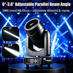 Projecteur à tête mobile Sharpy Beam 7r 230W B22 RGBW avec anneau halo, super lumineux, double prisme à 24 facettes, DMX512, CCT 3200-5600K, pour discothèque, DJ, bar - Product Image 3