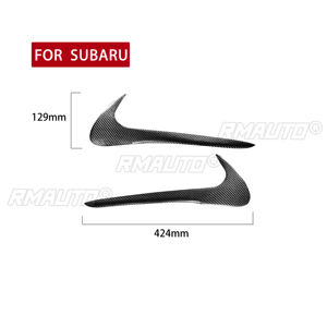 1 paire de couvre-phares en fibre de carbone véritable pour Subaru Impreza 9 2006-2007, garnitures de phares, autocollants de voiture - Product Image 4