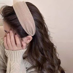 Womens Autumn Winter Wide Brim Cloth <b>Headband</b> Handmade Hair Slimming High End Stylish Gift Wedding Party Anniversary - Product Image 4